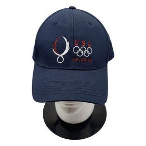 Beijing 2008 Summer Olympics USA Adjustable Strapback Hat Cap Blue